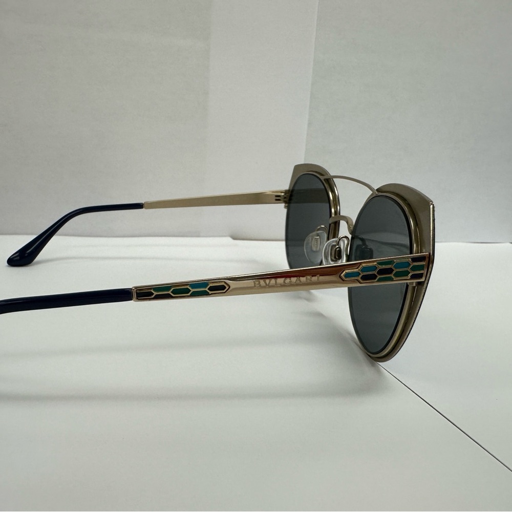 Bvlgari sunglasses, dark blue color. Worn few times. Looks brand new. - Picture 5 of 6